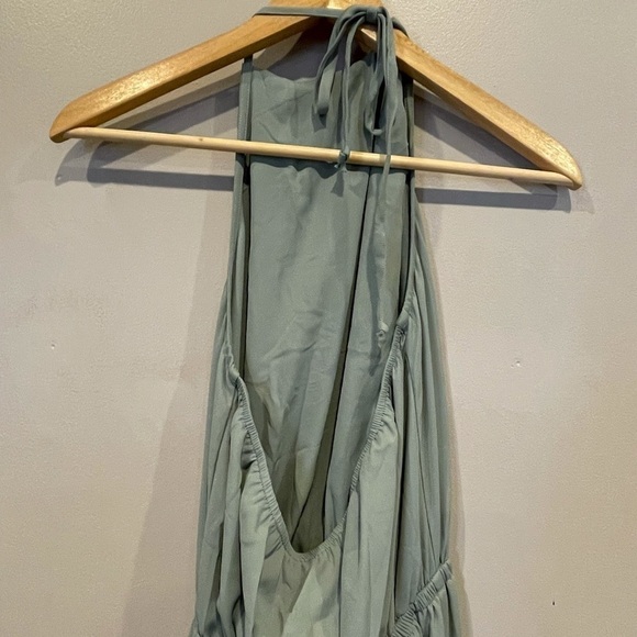 NWT Show Me Your MuMu Green Heather Halter Dress with Slit Sz XS - Picture 7 of 10